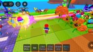 Plants hitting Brainrots (Image via Roblox)